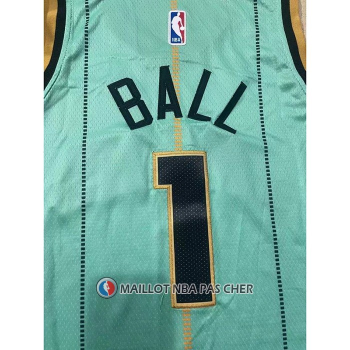 Maillot Enfant Charlotte Hornets Lamelo Ball NO 1 Ville 2020-21 Vert